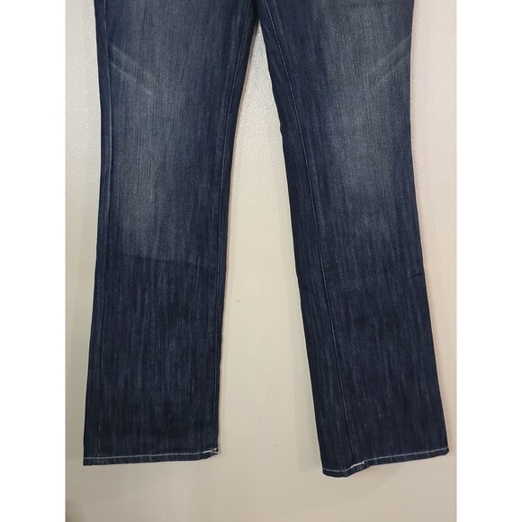 Guess Jeans Low Rise Bootcut Womens Size 30 Big Logo Embroidered Dark Wash Y2K - Picture 5 of 10